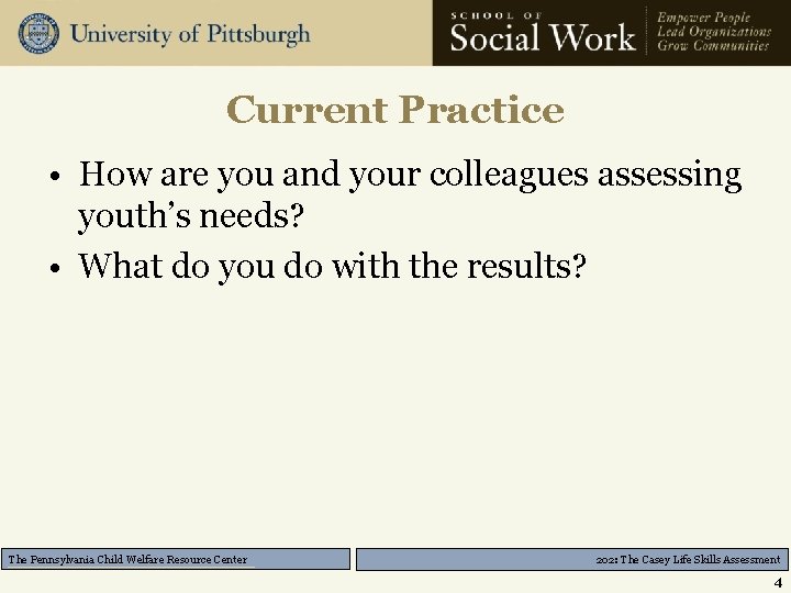 202 The Casey Life Skills Assessment Learning Objectives