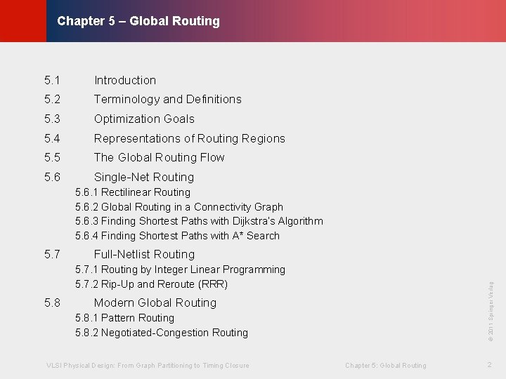 © KLMH Chapter 5 – Global Routing 5. 1 Introduction 5. 2 Terminology and