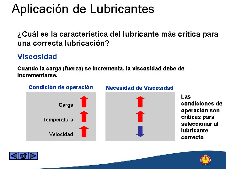 Aplicación de Lubricantes ¿Cuál es la característica del lubricante más crítica para una correcta