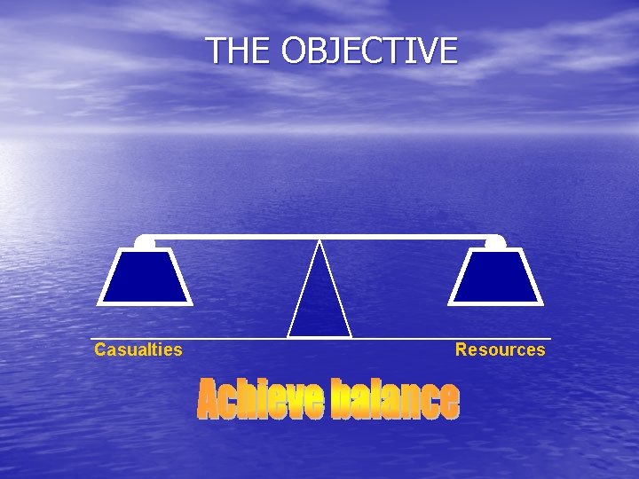 THE OBJECTIVE Casualties Resources 