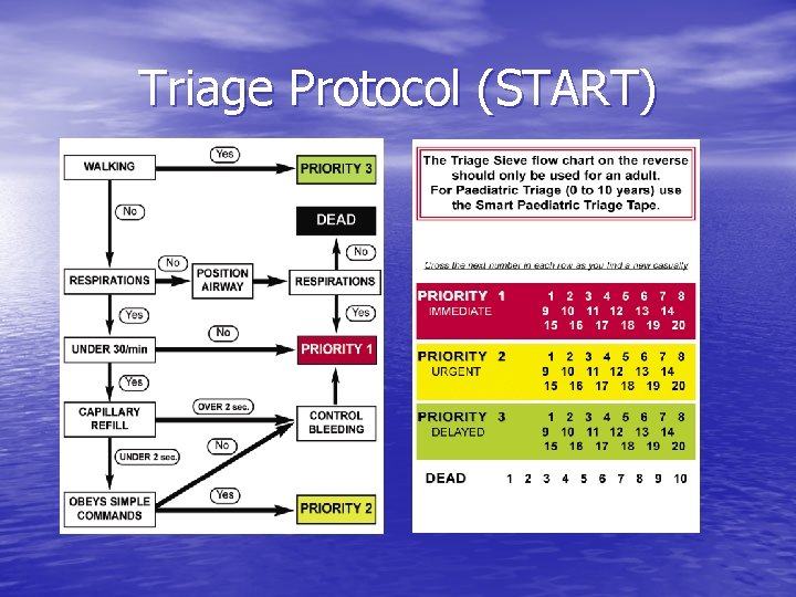 Triage Protocol (START) 