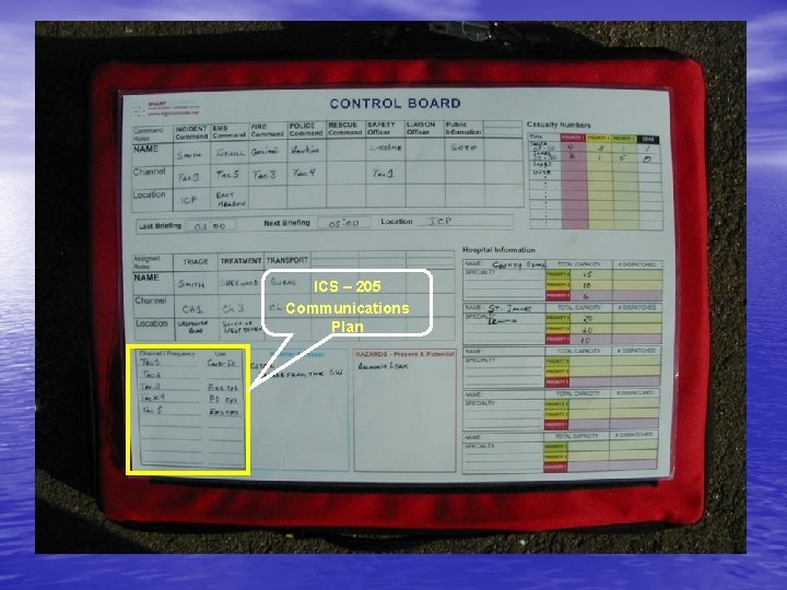 ICS – 205 Communications Plan 