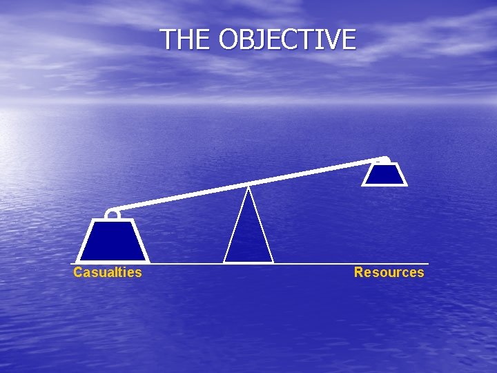 THE OBJECTIVE Casualties Resources 