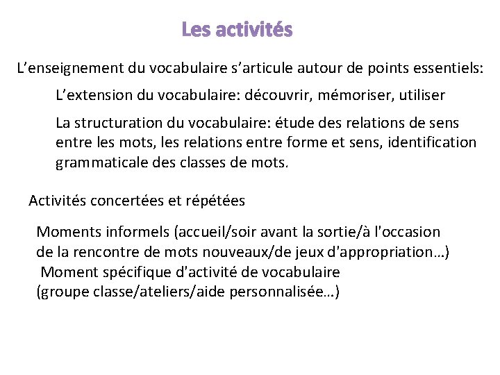 Structurer Le Vocabulaire Cycle 2 slidetodoc.com