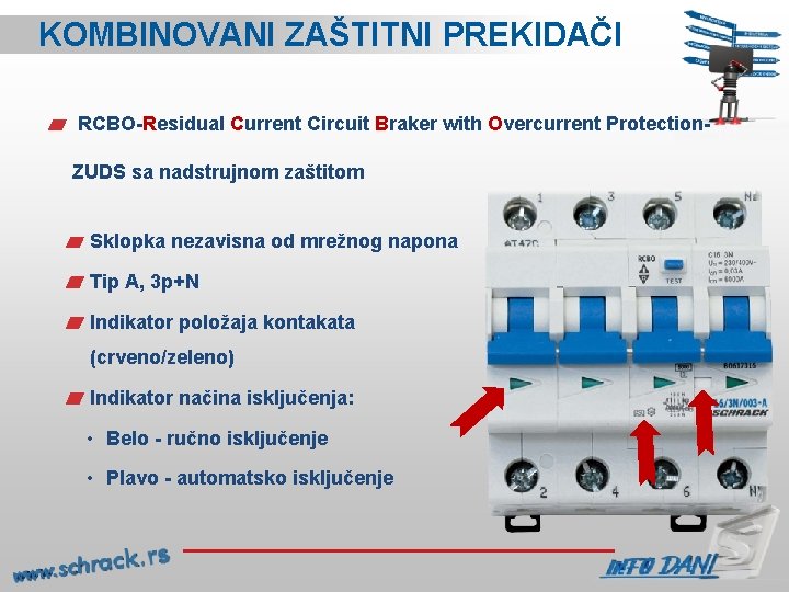 KOMBINOVANI ZAŠTITNI PREKIDAČI RCBO-Residual Current Circuit Braker with Overcurrent Protection. ZUDS sa nadstrujnom zaštitom