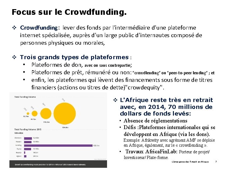Focus sur le Crowdfunding. v Crowdfunding: lever des fonds par l’intermédiaire d’une plateforme internet
