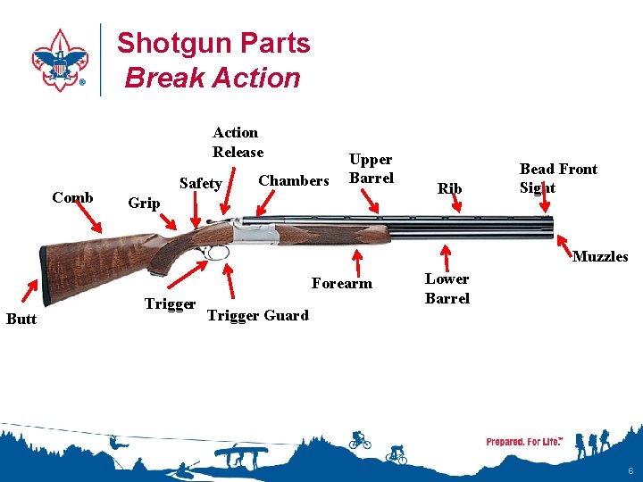 Shotgun Parts Break Action Release Comb Safety Chambers Upper Barrel Grip Rib Bead Front