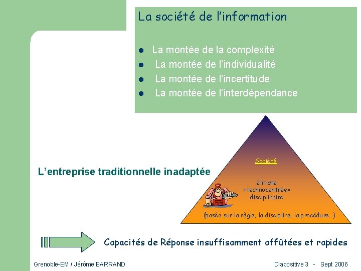 La société de l’information l l La montée de la complexité La montée de