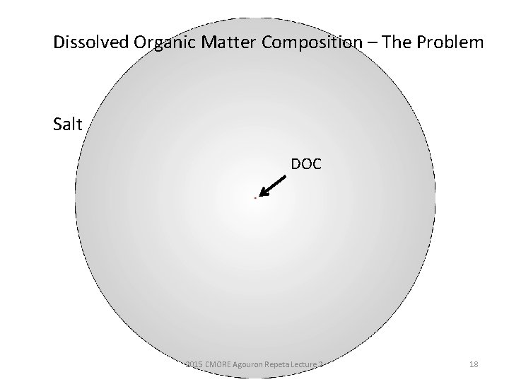 Dissolved Organic Matter Composition – The Problem Salt DOC 2015 CMORE Agouron Repeta Lecture