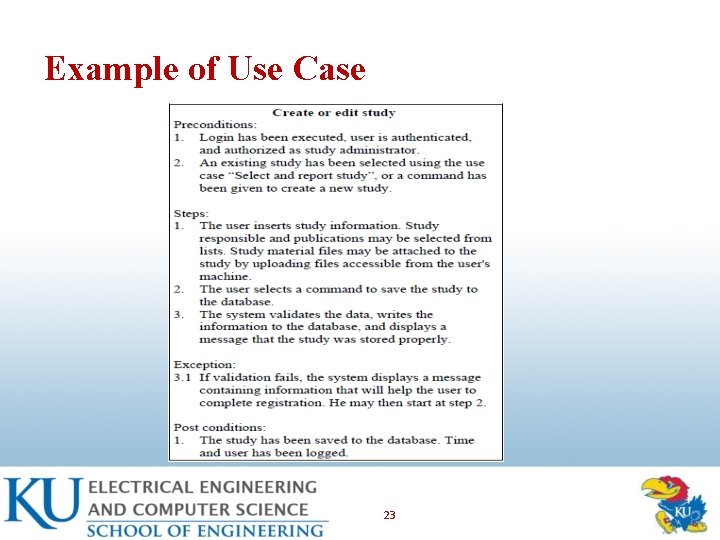 Example of Use Case 23 