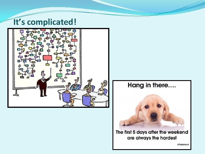 It’s complicated! 