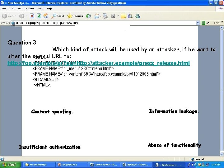 Question 33. . If. Which a user kind would ofvisit attack a link willsuch