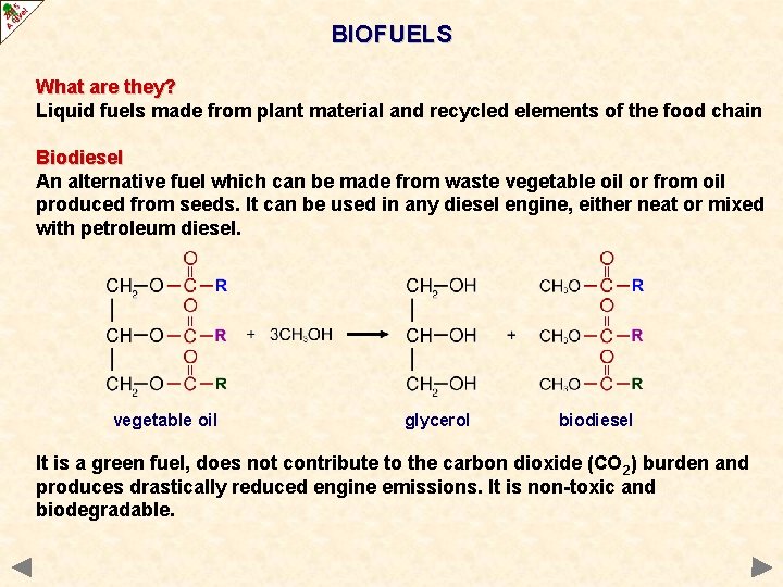 BIOFUELS What are they? Liquid fuels made from plant material and recycled elements of