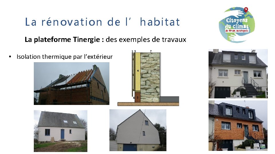 La rénovation de l’habitat La plateforme Tinergie : des exemples de travaux • Isolation