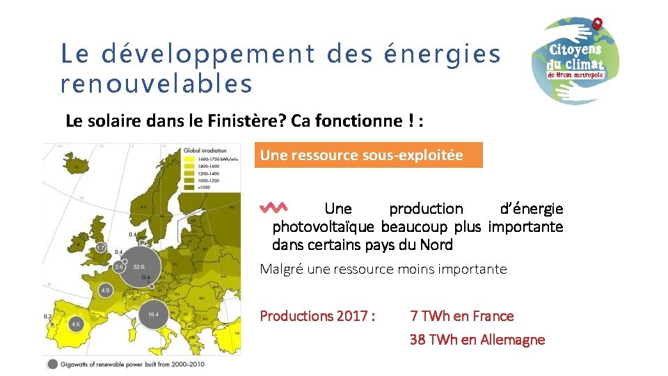 Le développement des énergies renouvelables Le solaire dans le Finistère? Ca fonctionne ! :