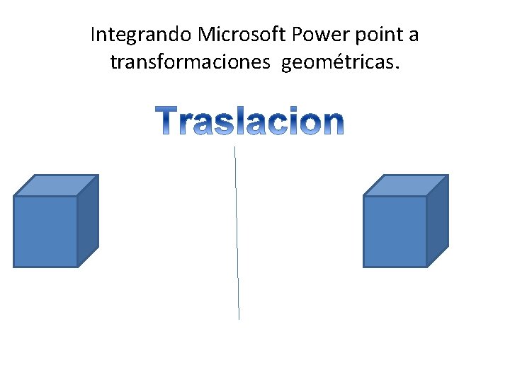 Integrando Microsoft Power point a transformaciones geométricas. 