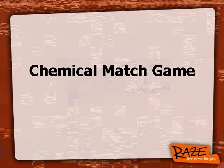 Chemical Match Game 