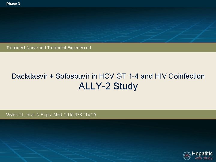 Phase 3 Treatment-Naïve and Treatment-Experienced Daclatasvir + Sofosbuvir in HCV GT 1 -4 and