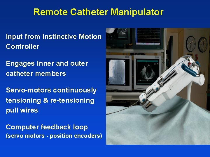 Remote Catheter Manipulator Input from Instinctive Motion Controller Engages inner and outer catheter members