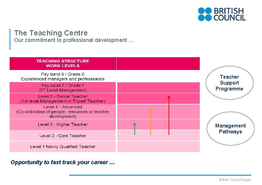 The Teaching Centre Our commitment to professional development … Teacher Support Programme Management Pathways