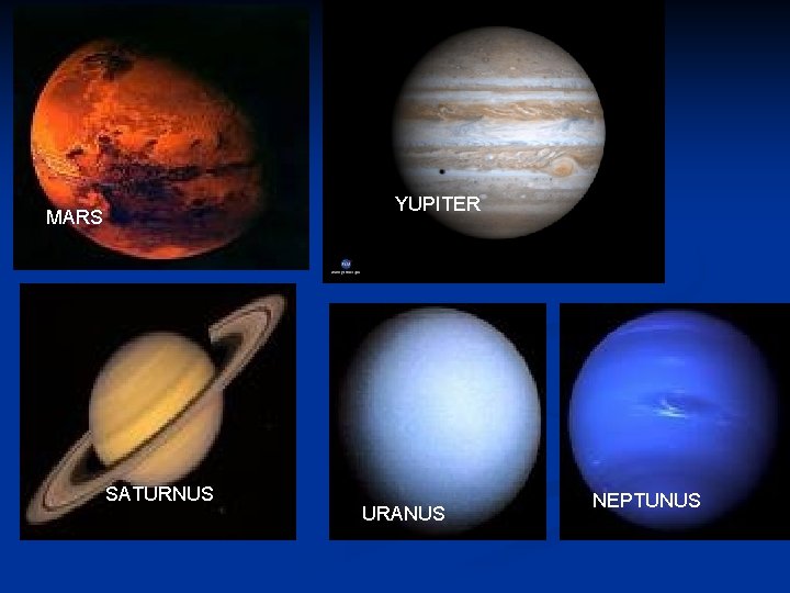 YUPITER MARS SATURNUS URANUS NEPTUNUS 