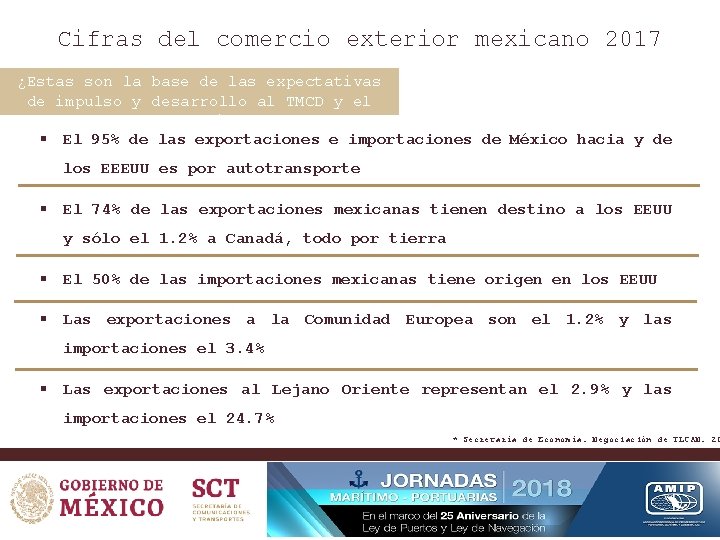 Cifras del comercio exterior mexicano 2017 ¿Estas son la base de las expectativas de