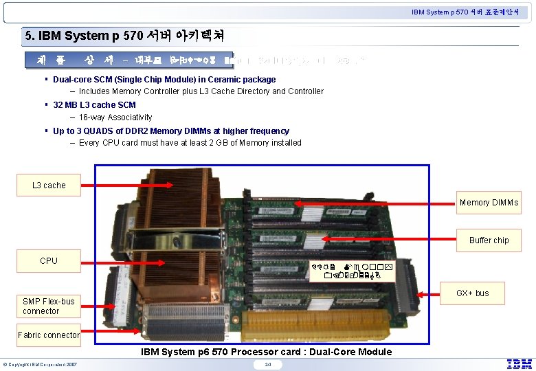 IBM System p 570 서버 표준제안서 5. IBM System p 570 서버 아키텍쳐 제