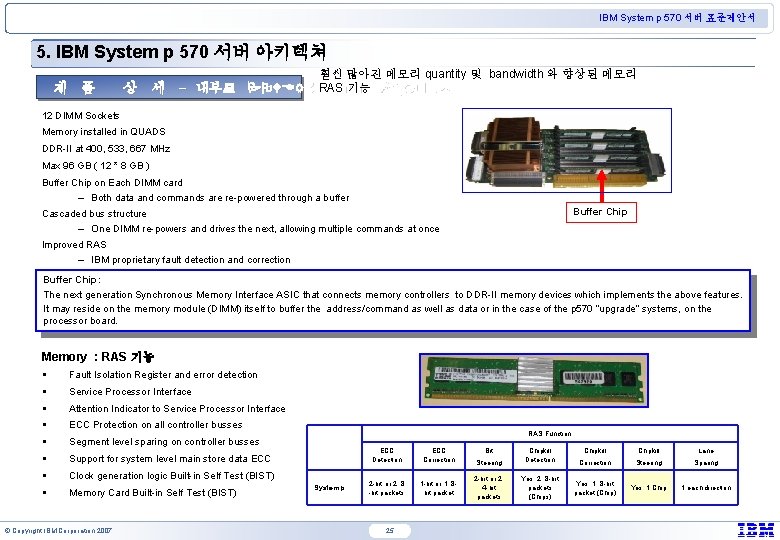 IBM System p 570 서버 표준제안서 5. IBM System p 570 서버 아키텍쳐 제