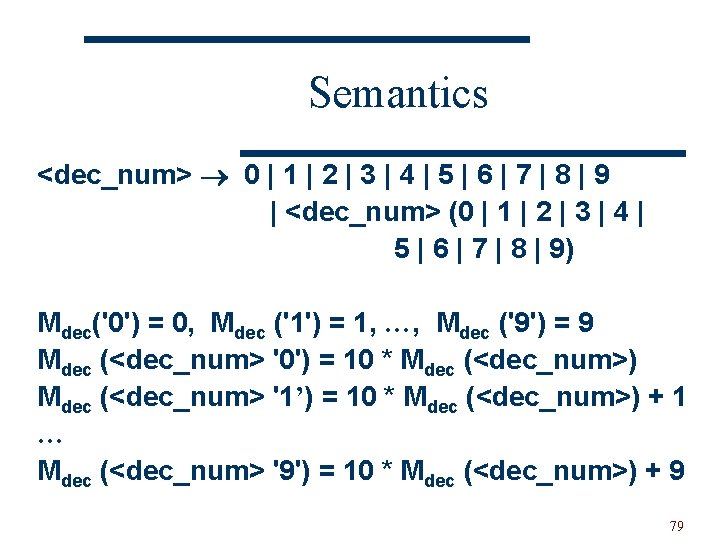 Semantics <dec_num> 0 | 1 | 2 | 3 | 4 | 5 |