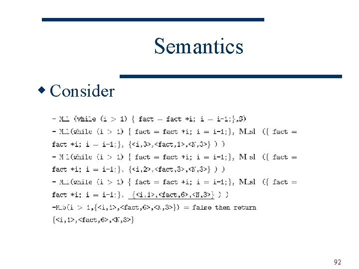 Semantics w Consider 92 