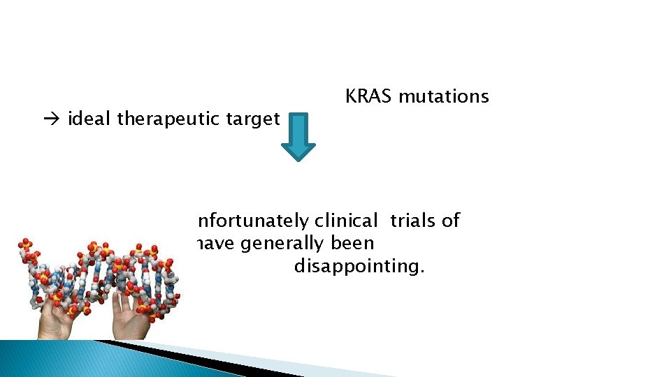  ideal therapeutic target KRAS mutations but unfortunately clinical trials of targeted agents have