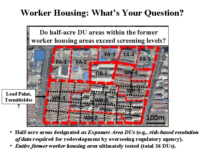 Worker Housing: What’s Your Question? Do half-acre DU areas within the former worker housing