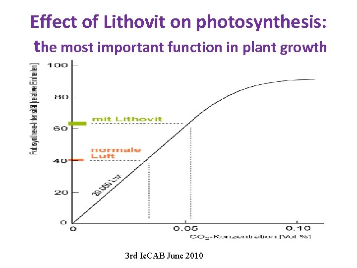 Effect of Lithovit on photosynthesis: the most important function in plant growth 3 rd