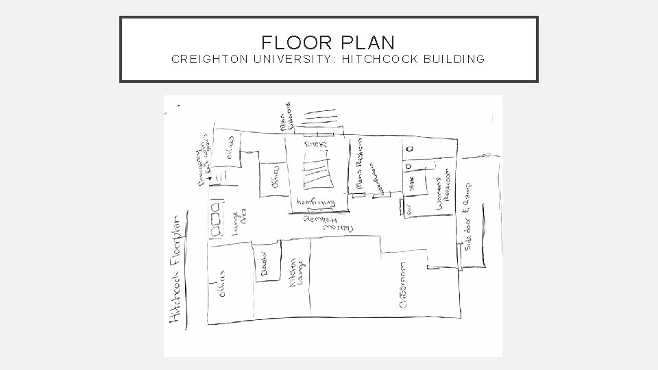 FLOOR PLAN CREIGHTON UNIVERSITY: HITCHCOCK BUILDING 