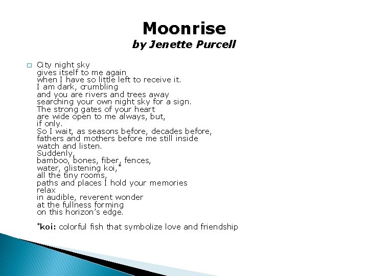 Moonrise by Jenette Purcell � City night sky gives itself to me again when