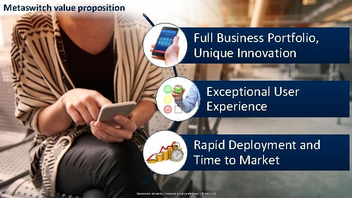 Metaswitch value proposition Full Business Portfolio, Unique Innovation Exceptional User Experience Rapid Deployment and