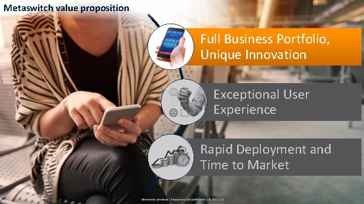 Metaswitch value proposition Full Business Portfolio, Unique Innovation Exceptional User Experience Rapid Deployment and