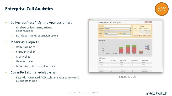 Enterprise Call Analytics • Deliver business insight to your customers o o • •