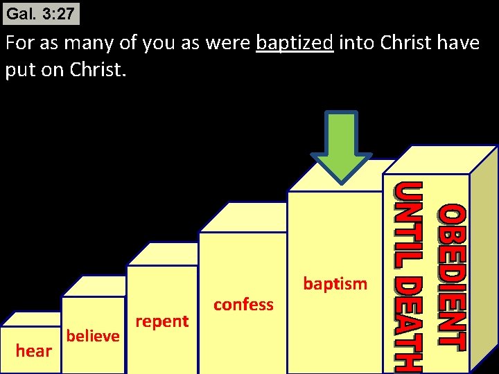 Gal. 3: 27 For as many of you as were baptized into Christ have