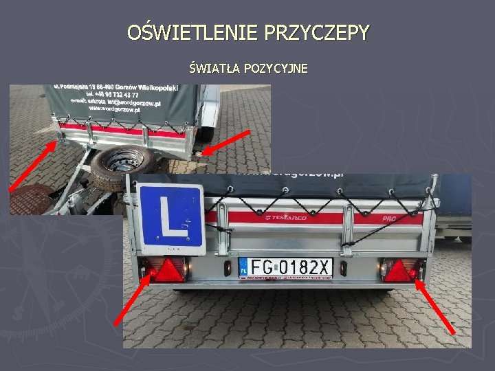 OŚWIETLENIE PRZYCZEPY ŚWIATŁA POZYCYJNE 