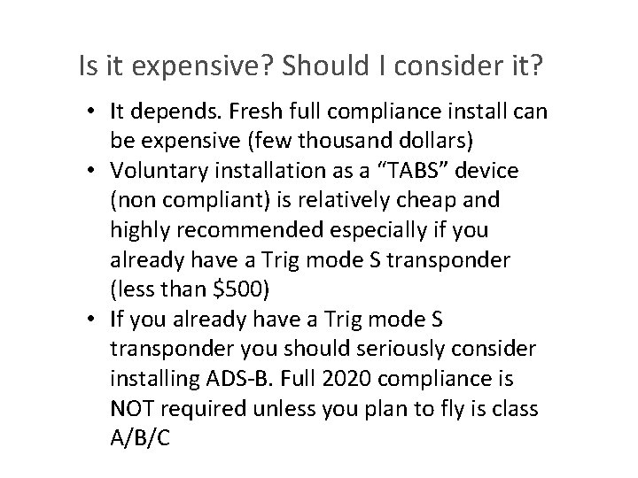 Is it expensive? Should I consider it? • It depends. Fresh full compliance install