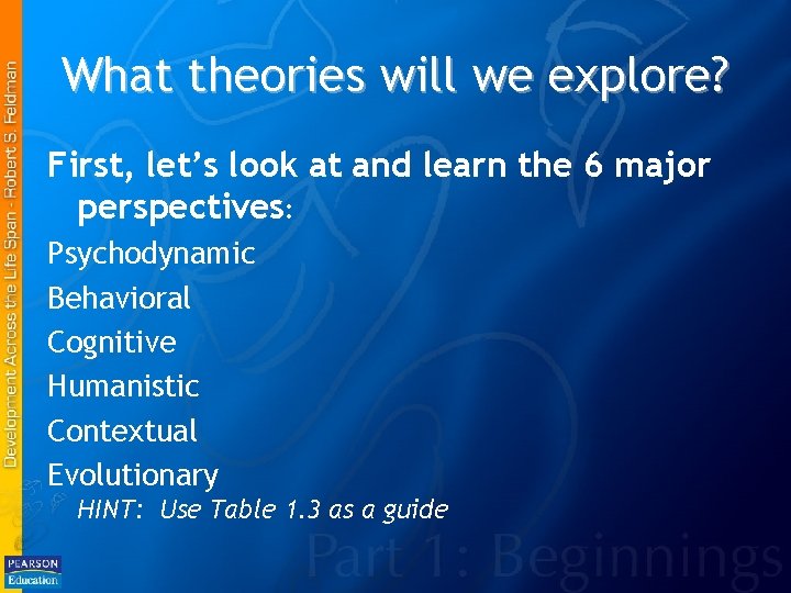 What theories will we explore? First, let’s look at and learn the 6 major