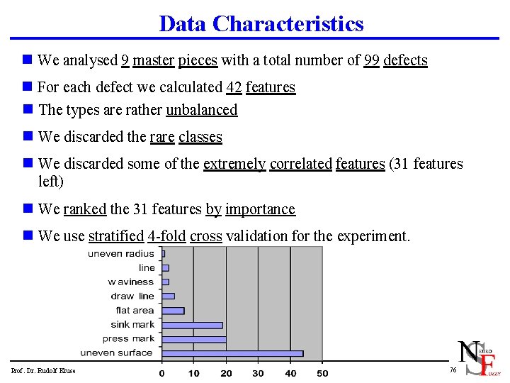 Data Characteristics n We analysed 9 master pieces with a total number of 99