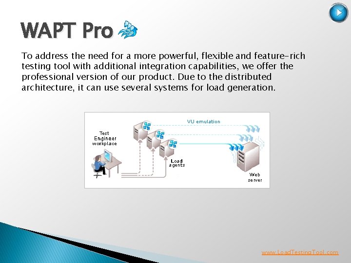 WAPT Pro To address the need for a more powerful, flexible and feature-rich testing
