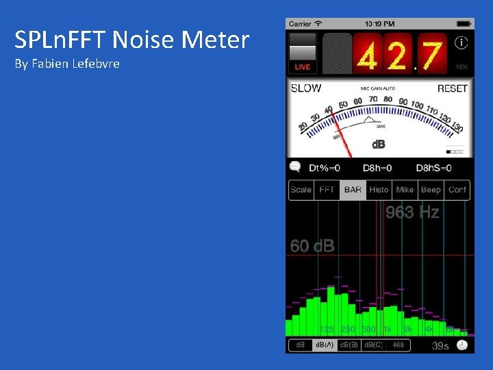 SPLn. FFT Noise Meter By Fabien Lefebvre 