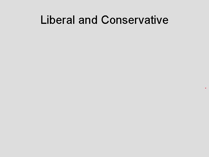 Liberal and Conservative 