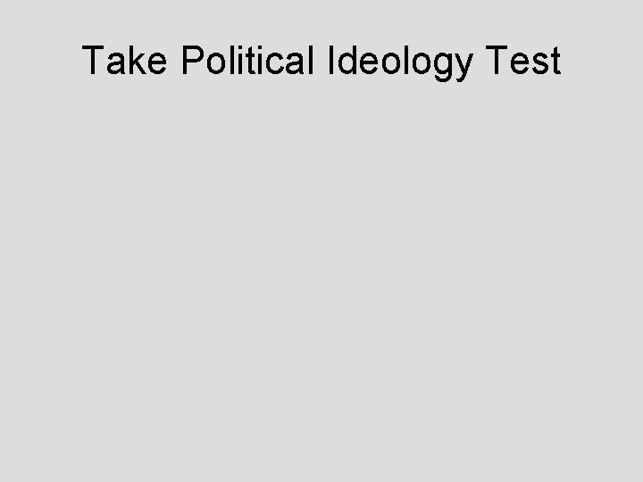 Take Political Ideology Test 