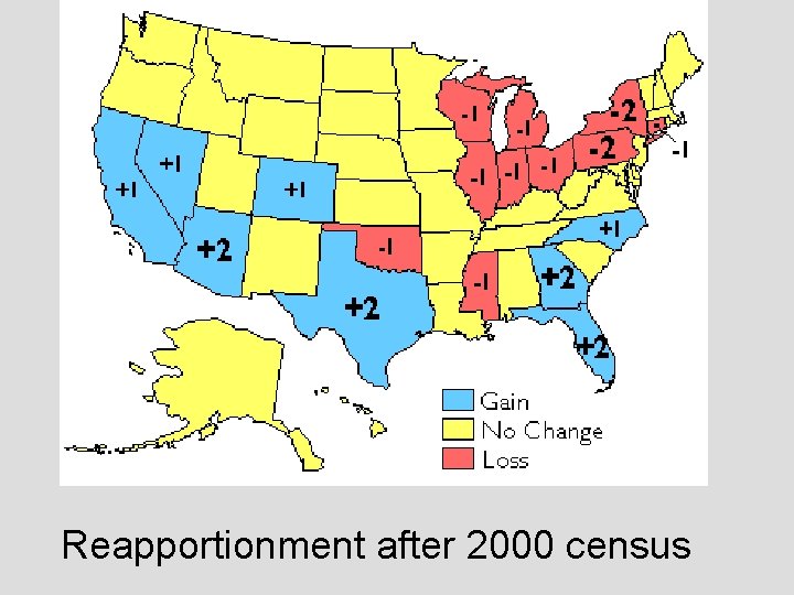 Reapportionment after 2000 census 