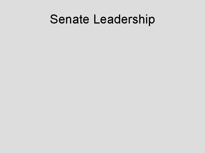 Senate Leadership 