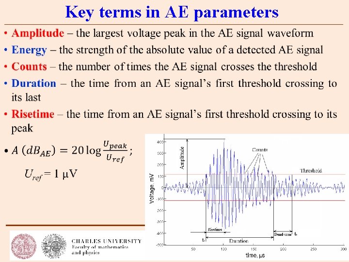 Key terms in AE parameters • 